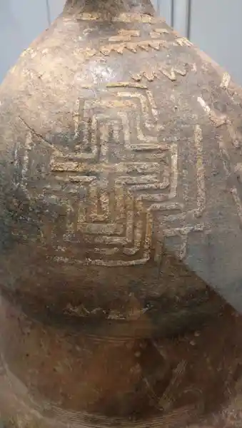 Swastika cross on a 9th Century BC jug